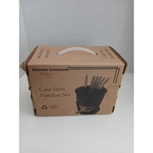 Kenny Loggins Cast Iron Fondue Set NEW
